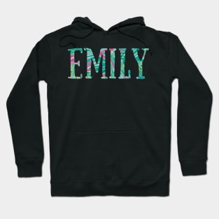 "Emily" Pink and Green Floral - Customizable Hoodie